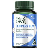 Nature's Own Slippery Elm 400mg 60 Capsules