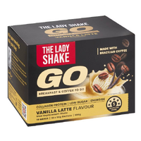 The Lady Shake GO! Vanilla Latte 56g x 10 Pack