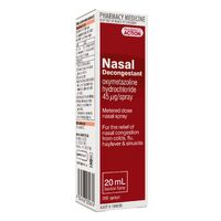 Pharmacy Action Nasal Decongestant Spray Bottle 20ml (S2)