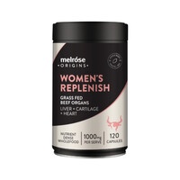 Melrose Origins Women's Replenish (Grass Fed Beef Organs 1000mg: Liver + Cartilage + Heart) 120 Capsules