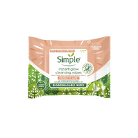 Simple Instant Glow Cleansing Wipes 20 Pack