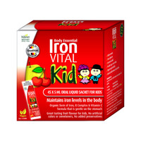 Silicea Body Essential Iron VITAL Kid (5mg Iron) Sachets 5ml x 45 Pack