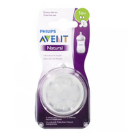 Avent Natural Slow Flow Teat 1 Month+ 2 Pack