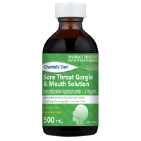 Chemists’ Own Sore Throat Gargle & Mouth Solution 500ml (S2)