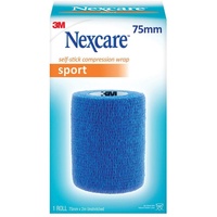 Nexcare Self Stick Compression Wrap Blue 75mm
