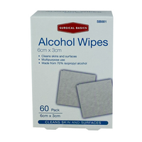 Surgical Basics Alcohol Wipes 60 Pack