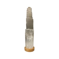 Alternative Distribution Selenite Lamp Mini Mountain with LED Base 20cm