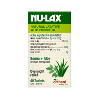 Nu-Lax Natural Laxative Senna + Aloe 40 Tablets