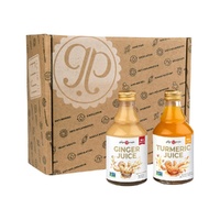 The Ginger People Ginger Juice 237ml & Turmeric Juice 237ml Digestion Anti-Inflammatory Twin Pack