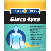 Gold Cross Gluco-Lyte Lemon Flavour 5x 40g Oral Sachets