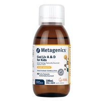 Metagenics Kids Cod Liv A & D for Kids Orange Oral Liquid 100ml