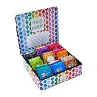 Tea Tonic Gourmet Tin Tea Chest High Tea x 63 Tea Bags + Mini Gold Sugar