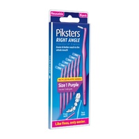 Piksters Right Angle Interdental Brushes Purple Size 1 6 Pack