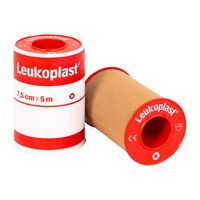 Leuko Leukoplast Standard Plastic Snap Ring 7.5cm x 5m Tan 4 Pack