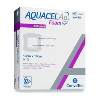 Convatec Aquacel Foam AG Adhesive 10x10cm Pack of 10