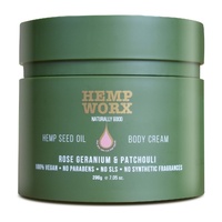 The Hemp Worx Rose Geranium & Patchouli Body Cream 200g