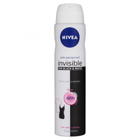 Nivea Invisible For Black & White Clear Aerosol Spray Deodorant 250ml