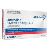 APOHEALTH Loratadine 10mg 10 Tablets (S2)