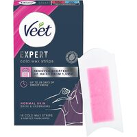 Veet Expert Cold Bikini & Armpits Wax Strips 16 Pack