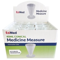 EziMed Medicine Measuring Cup Box of 40
