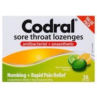 Codral Lime & Lemon Sore Throat Lozenges 36