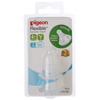 Pigeon Peristaltic Slim Neck Teat Y Cut 2 Pack