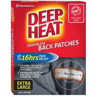Deep Heat Back Patches 2 Pack | Extra Large | Mentholatum 