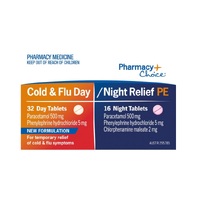 Pharmacy Choice Cold & Flu Day & Night PE 48 Tablets (S2)