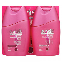 Sunsilk Super Shine Shampoo and Conditioner Mini Travel Pack 50ml