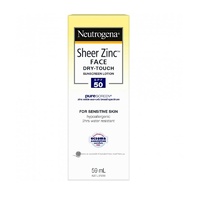 Neutrogena Sheer Zinc Face Dry Touch Suncreen Lotion SPF 50 59mL
