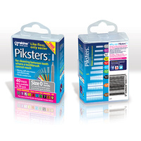 Piksters Interdental Grey Handle Size 0 Brush 40 pack