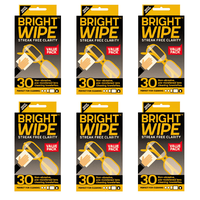 Bright Wipes Lens Wipe 30 Pack [Bulk Buy 6 Units]