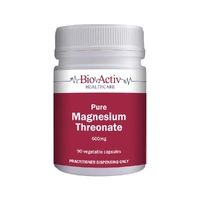 BioActiv Healthcare Pure Magnesium Threonate 600mg 60 Veg Capsules
