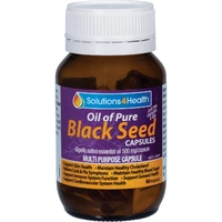 Solutions4Health Oil of Pure Black Seed 60 Veg Capsules
