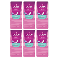 Poise Liners Extra Long 22 Pack [Bulk Buy 6 Units]