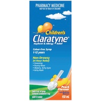 Claratyne Children's Hayfever & Allergy Relief Peach Syrup 150mL
