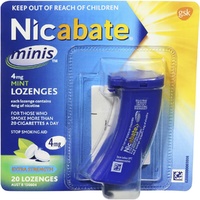 Nicabate Minis 4mg Mint Lozenges Extra Strength 20 Lozenges