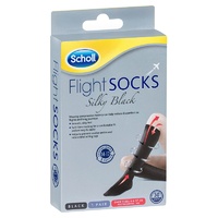 Scholl Flight Compression Socks Silky Black Ladies Size 4-6 (W6-W8) 