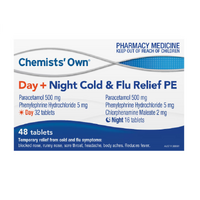Chemists' Own Cold & Flu, Day & Night Relief PE 48 Tablets (S2)