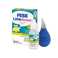 FESS Little Noses Saline Nasal Drops 25mL + Aspirator