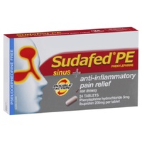 Sudafed PE Sinus Anti-Inflammatory Pain Relief 24 (S2)