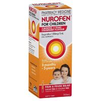 Nurofen for Children 3 Months - 5 Years Strawberry Flavour 200mL (S2)