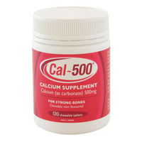 Cal-500 Chewable Calcium 500mg 120 Tablet