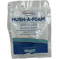 SurgiPack Hush-A-Foam Foam Earplug 1 Pair