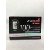 LifeSmart 2TwoPlus Blood Glucose Test Strips (LS-946 & LS-946N) 100