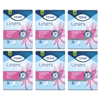Tena Liners Standard Length 30 Pack [Bulk Buy 6 Units]