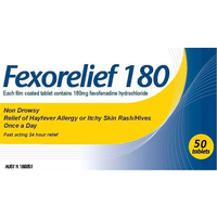 Pharmacy Action Fexorelief 180mg 50 Tablets (S2)