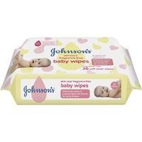 Johnson's Baby Wipes Skin Care Fragrance Free Wipes 20