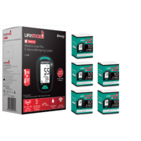 Lifesmart Blood Glucose Ketone Meter LS-946 + 5 Boxes Ketone Test Strips [Abbott Optium Neo Ketone Alternative]