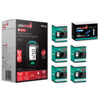 Lifesmart Blood Glucose Ketone Meter LS-946 + 5 Boxes Ketone Test Strips + 1 Box of Lancet [Abbott Optium Neo Ketone Alternative]